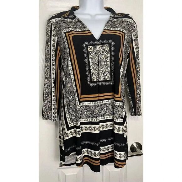 Joseph Ribkoff Artistic Paisley‎ Blouse Women’s Size 4 - Picture 2 of 9